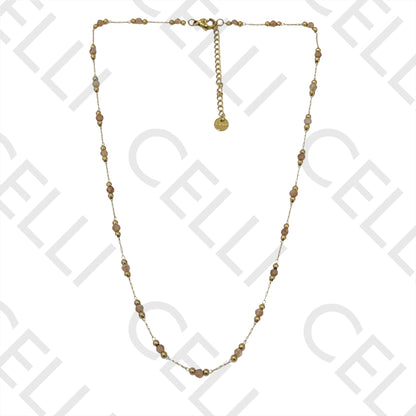 不锈钢项链/手链 - 天然宝石（焊接环）