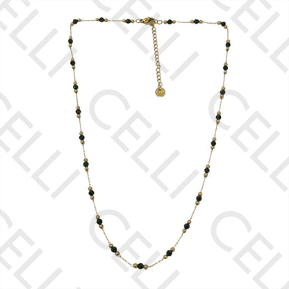 不锈钢项链/手链 - 天然宝石（焊接环）