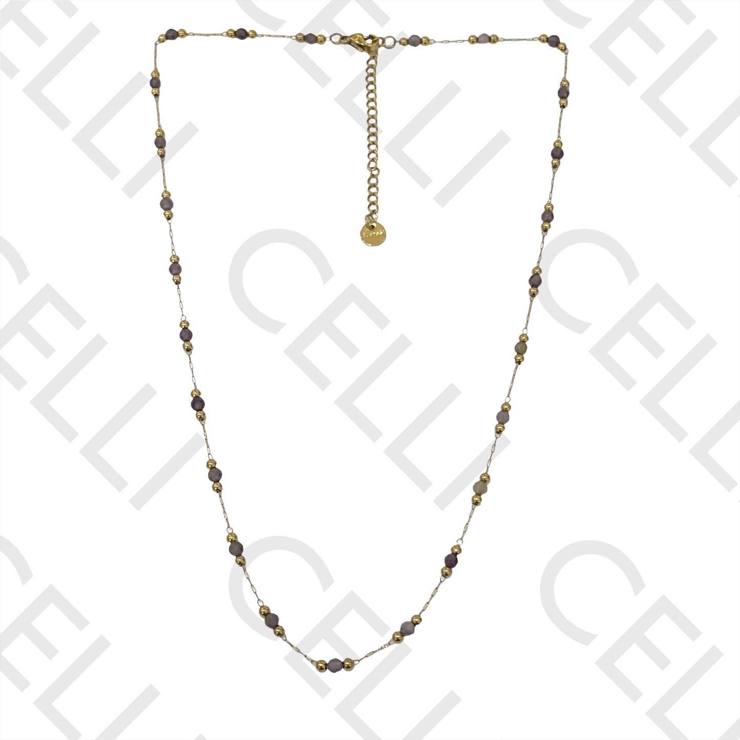 不锈钢项链/手链 - 天然宝石（焊接环）