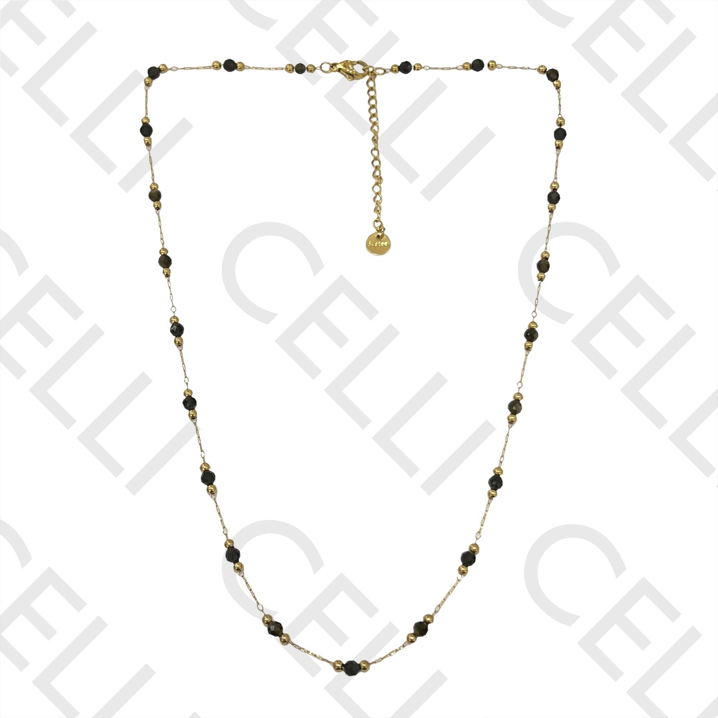 不锈钢项链/手链 - 天然宝石（焊接环）