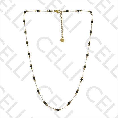 不锈钢项链/手链 - 天然宝石（焊接环）