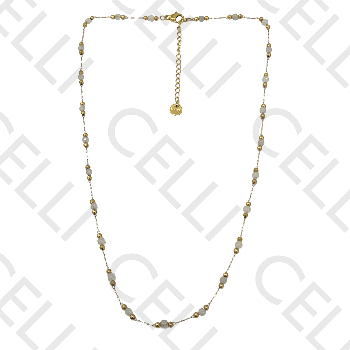 不锈钢项链/手链 - 天然宝石（焊接环）