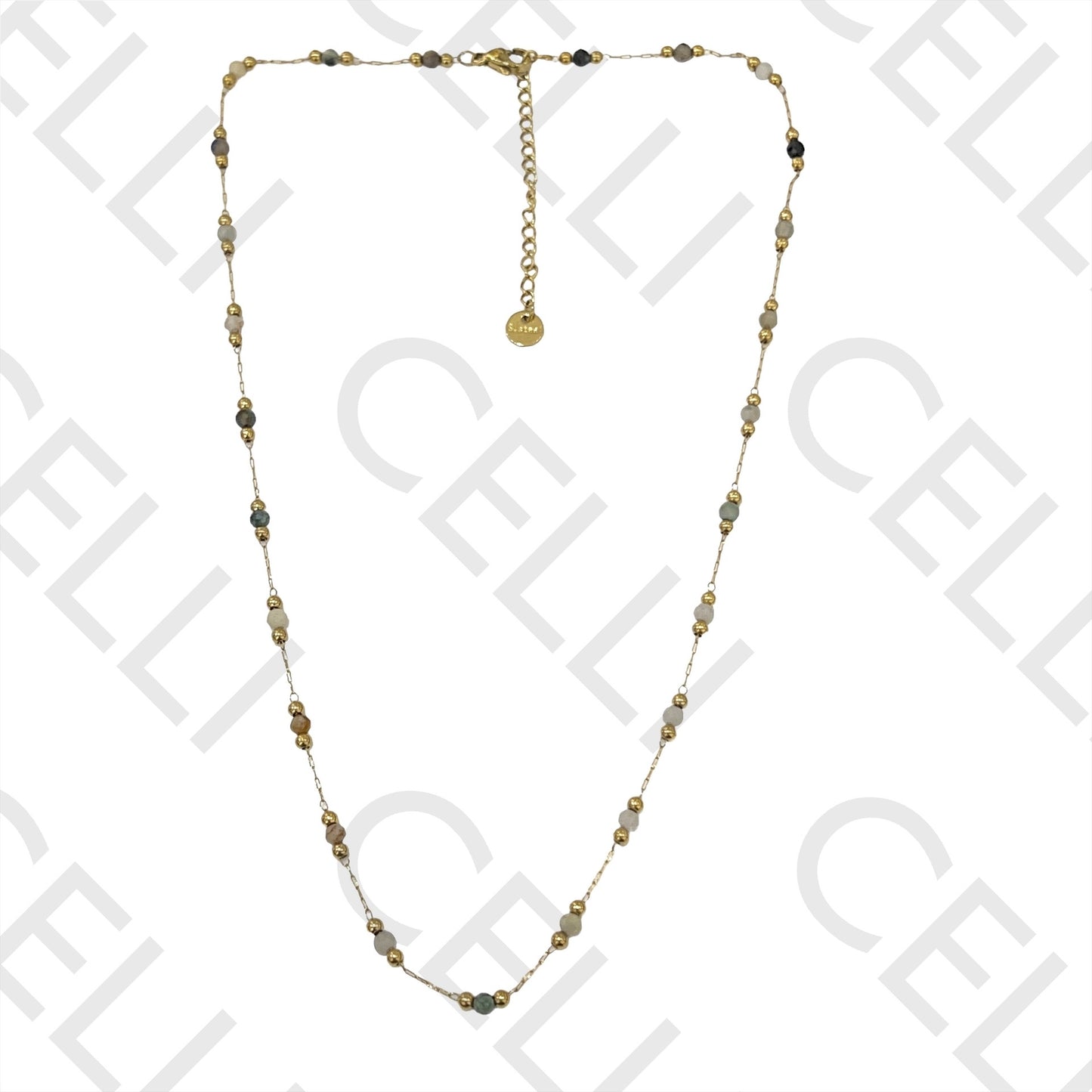 不锈钢项链/手链 - 天然宝石（焊接环）