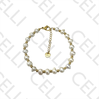 不锈钢手链 - 天然珍珠