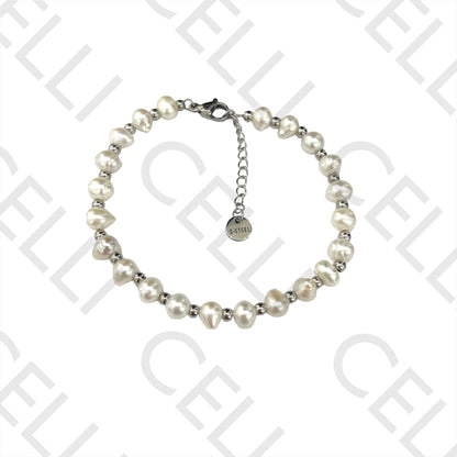 不锈钢手链 - 天然珍珠