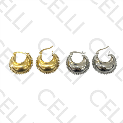 Brinco de Aço - argola grossa