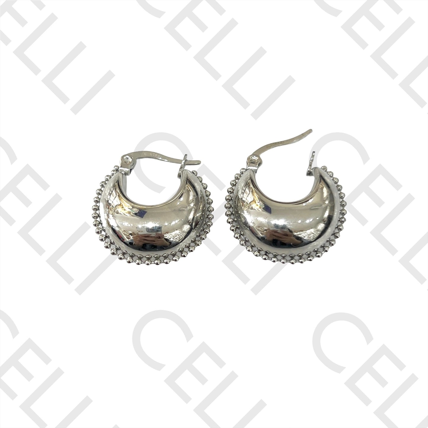 Brinco de Aço - argola grossa