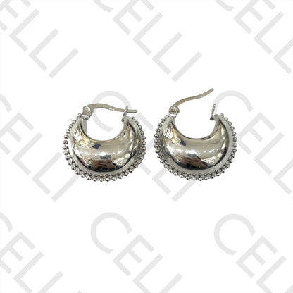 Brinco de Aço - argola grossa