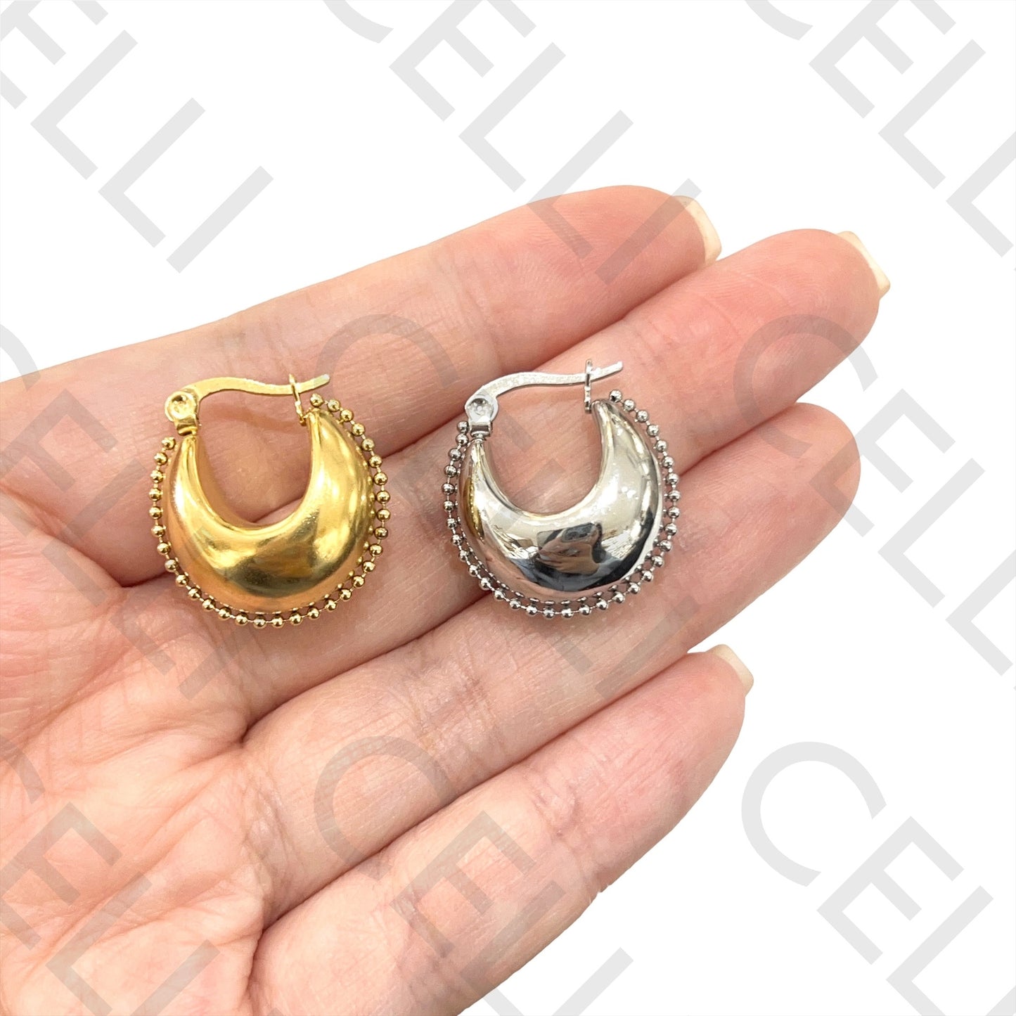 Brinco de Aço - argola grossa