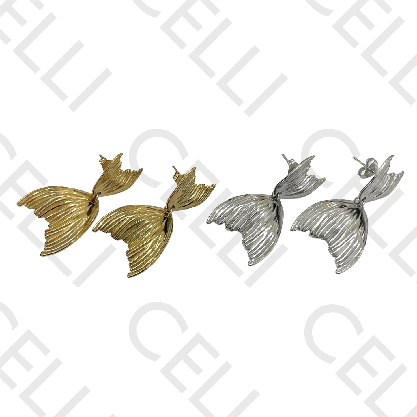 Mermaid Tail Steel Earring