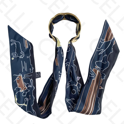 Bracelete de Aço - com lenço (12 cores)