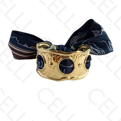 Bracelete de Aço - com lenço (12 cores)