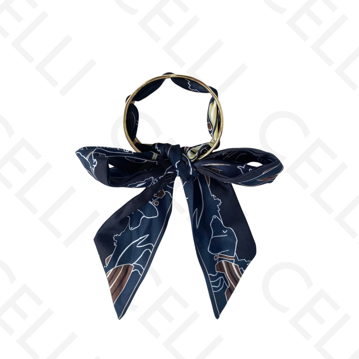 Bracelete de Aço - com lenço (12 cores)