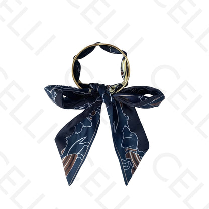 Bracelete de Aço - com lenço (12 cores)