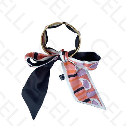 Bracelete de Aço - com lenço (12 cores)