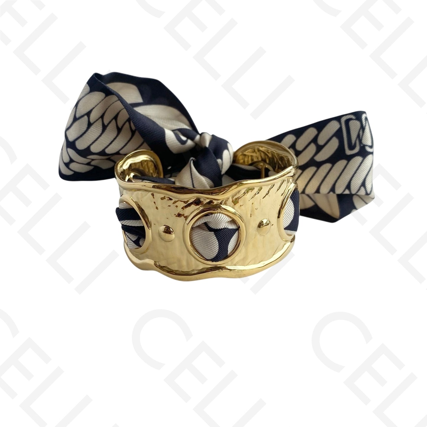 Bracelete de Aço - com lenço (12 cores)