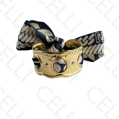 Bracelete de Aço - com lenço (12 cores)