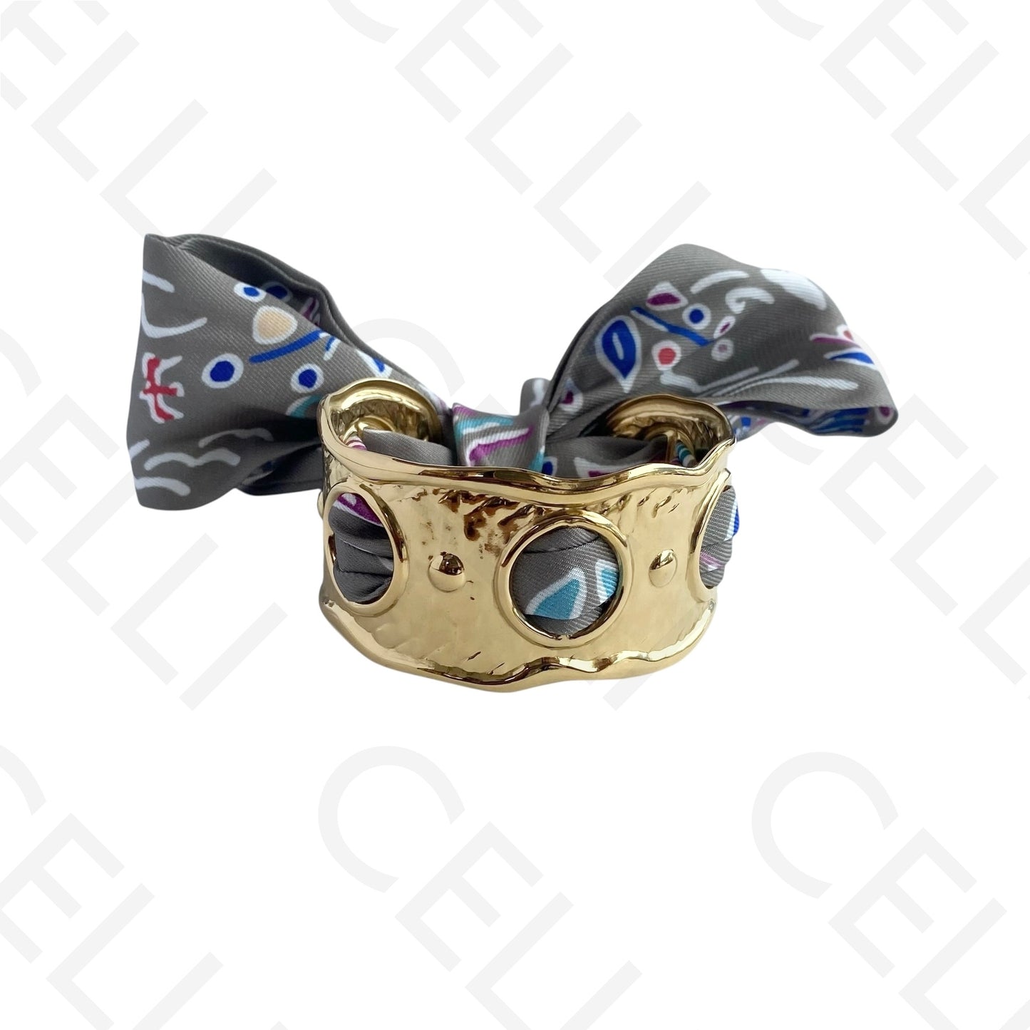 Bracelete de Aço - com lenço (12 cores)