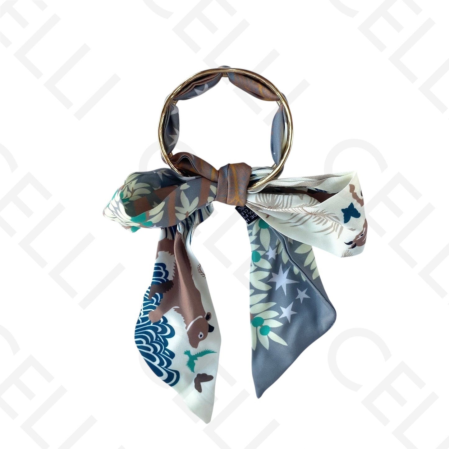 Bracelete de Aço - com lenço (12 cores)