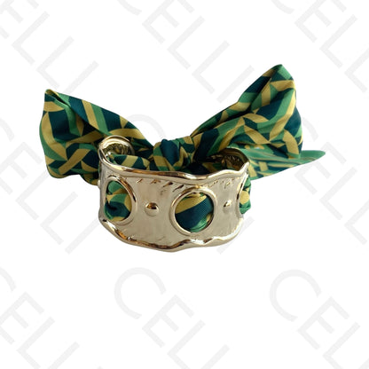 Bracelete de Aço - com lenço (12 cores)