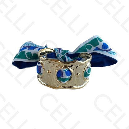 Bracelete de Aço - com lenço (12 cores)