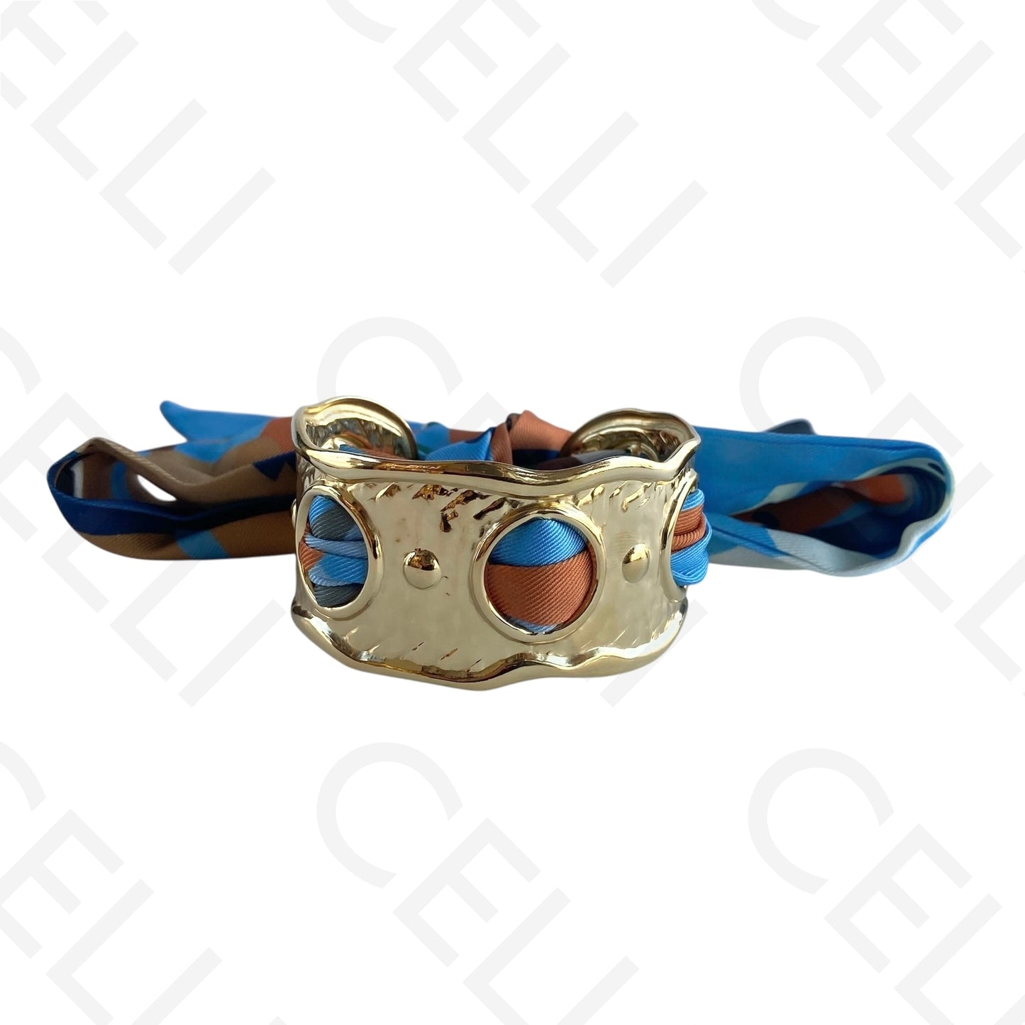 Bracelete de Aço - com lenço (12 cores)