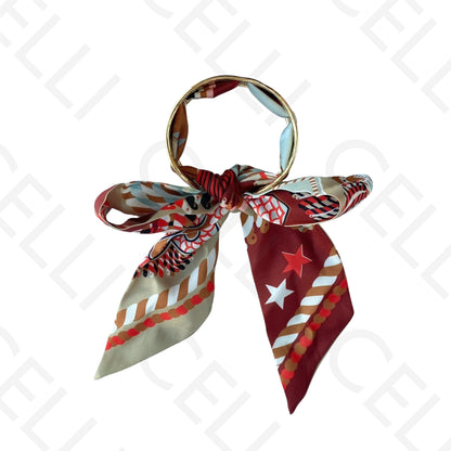 Bracelete de Aço - com lenço (12 cores)