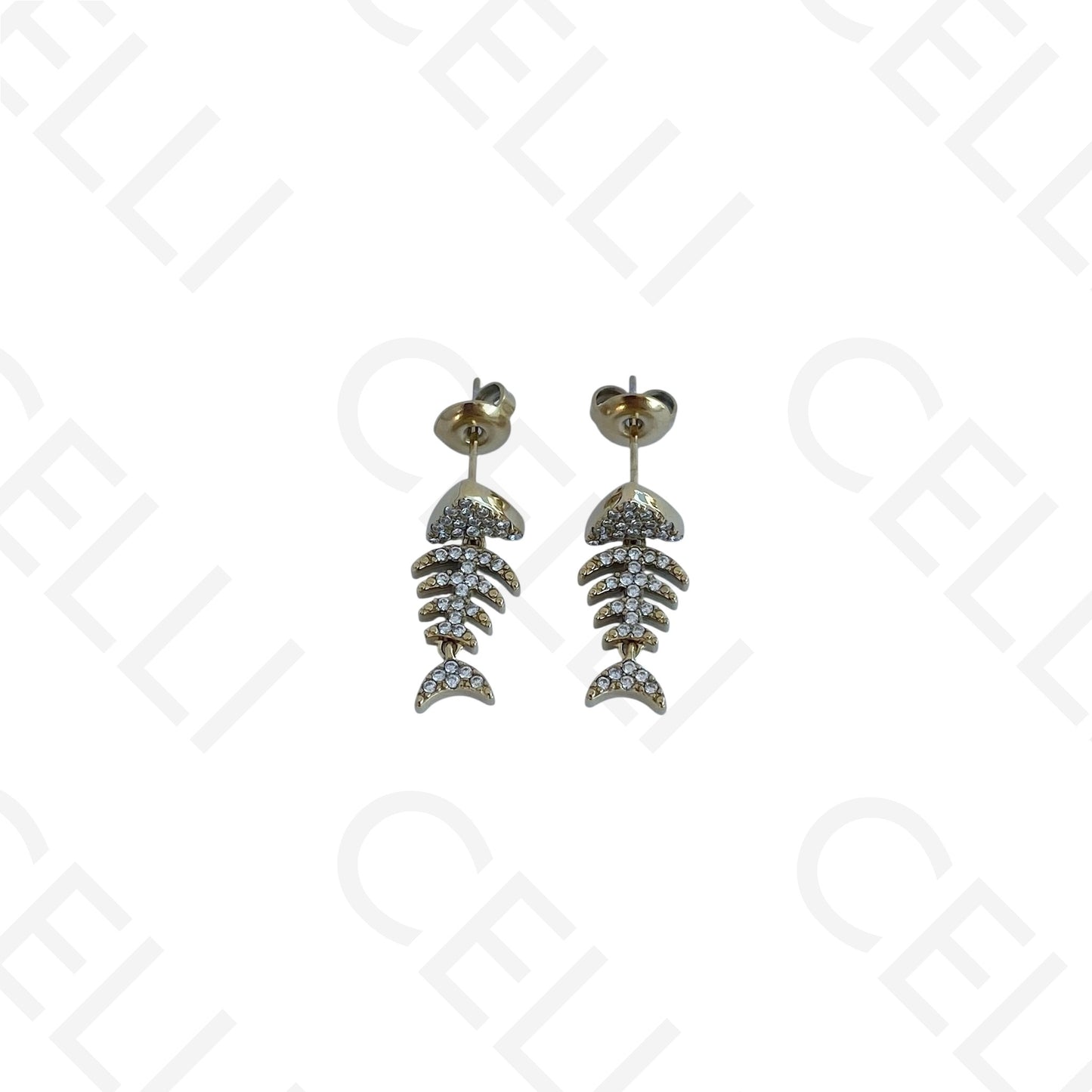 Steel necklace - large fish pendant