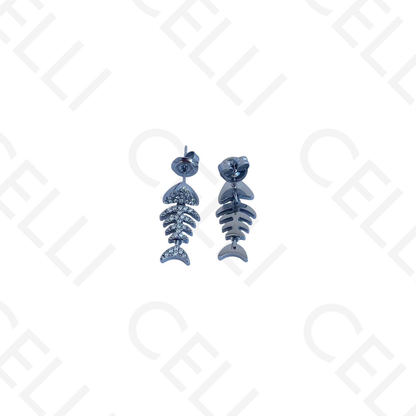 Steel necklace - large fish pendant