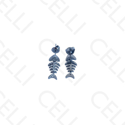 Steel necklace - large fish pendant