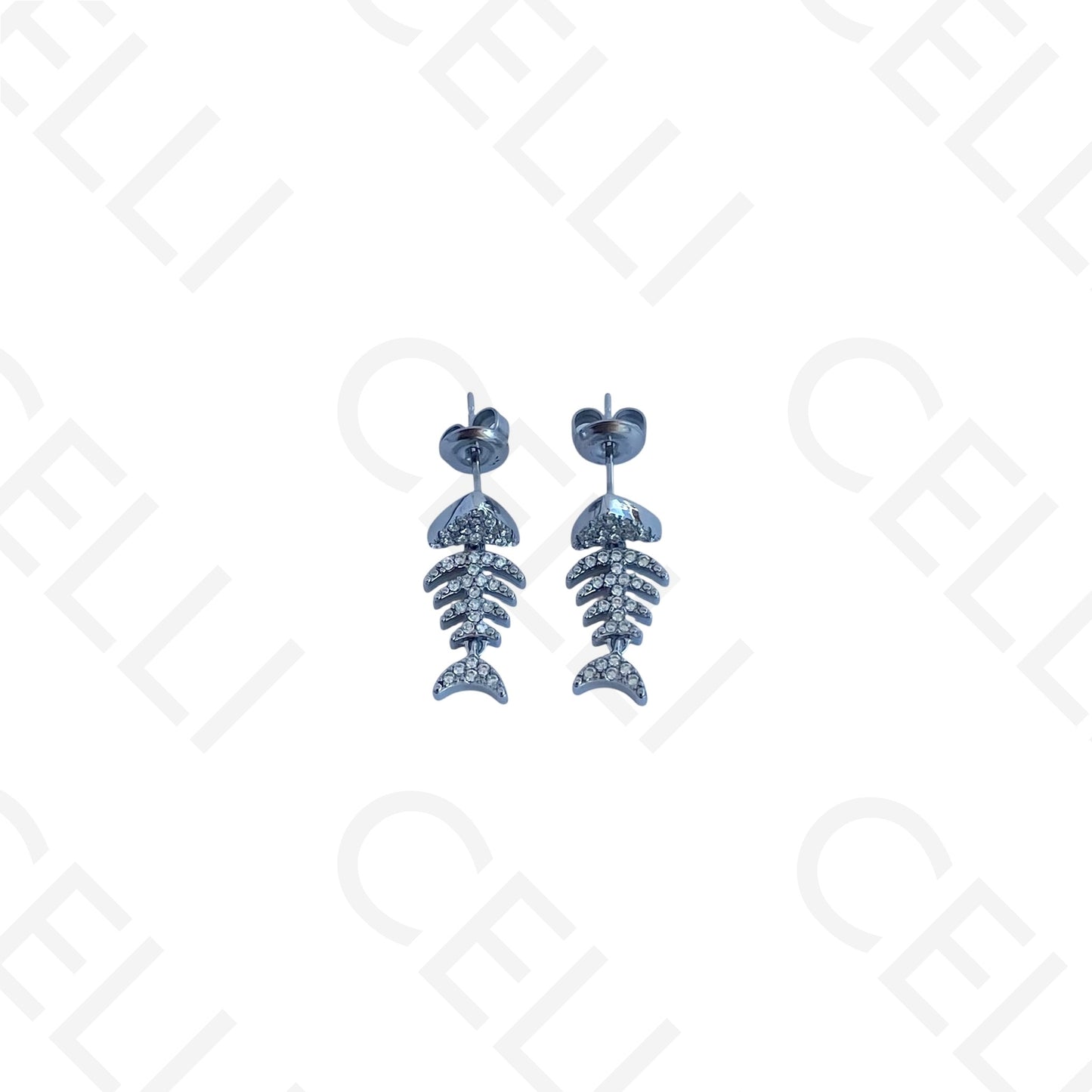 Steel necklace - large fish pendant