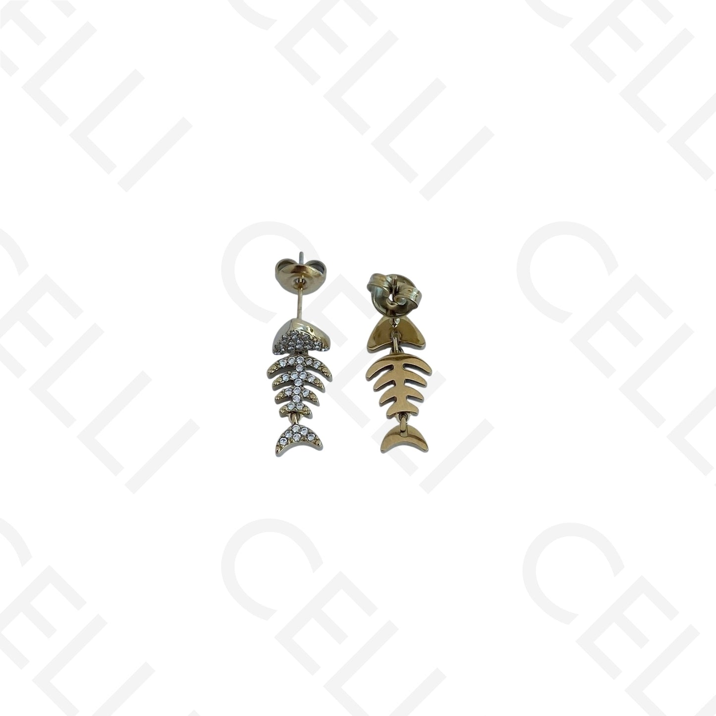 Steel necklace - large fish pendant