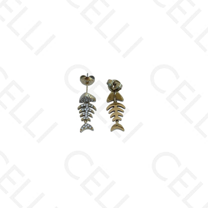 Steel necklace - large fish pendant