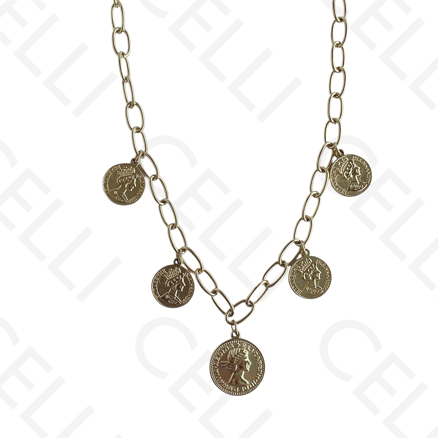 Colar de aço - 5 libras/rainha