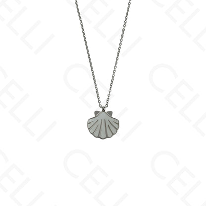 Steel Necklace/Earring/Bracelet - shell with mother-of-pearl