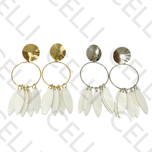 Steel Earring - Mother-of-Pearl