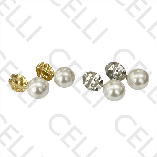 Steel Earring - detailed with pearl
