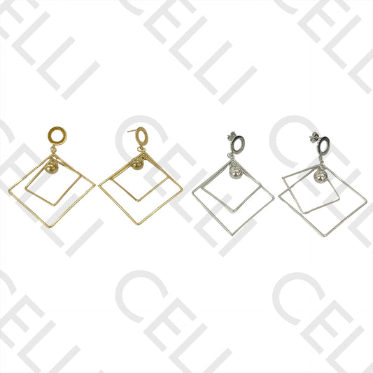 Steel Earring - Squares