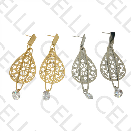 Steel Earring - Brilliant Cut