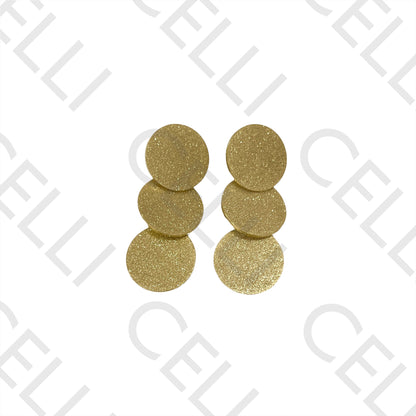 Steel Earring - Bright Detailed Circles