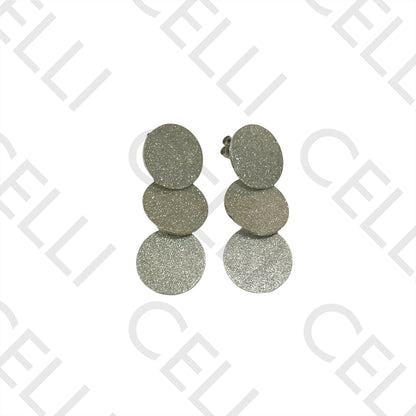 Steel Earring - Bright Detailed Circles