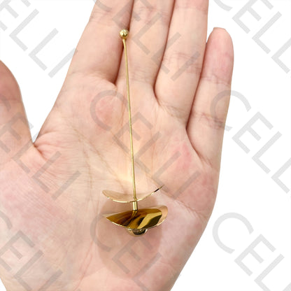 Steel Earring - flower and snake mesh