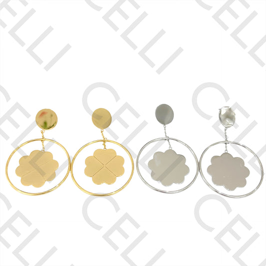 Steel Earring - Flower