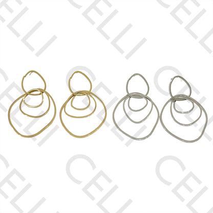 Steel Earring - Irregular Hoops