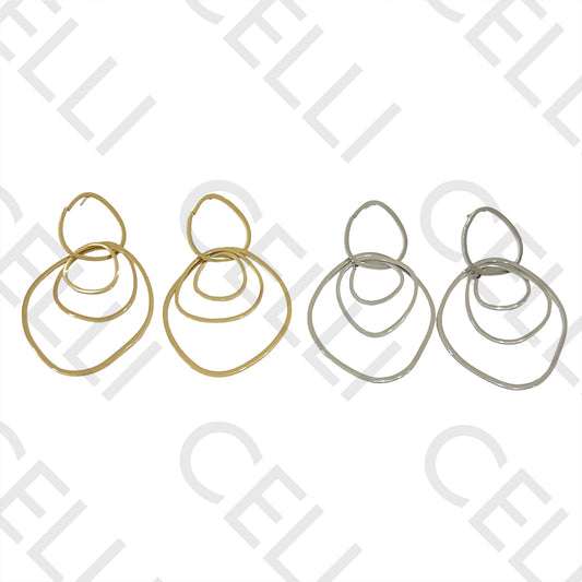 Steel Earring - Irregular Hoops