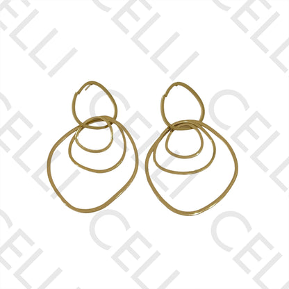 Steel Earring - Irregular Hoops