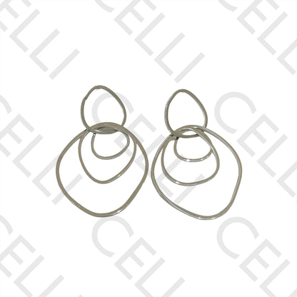 Steel Earring - Irregular Hoops