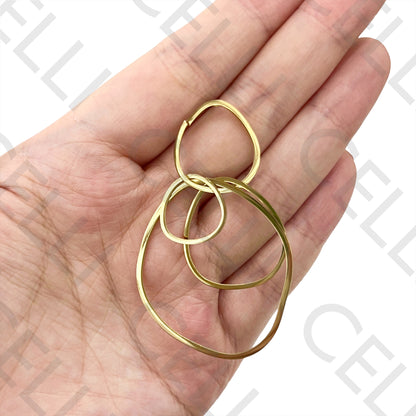 Steel Earring - Irregular Hoops