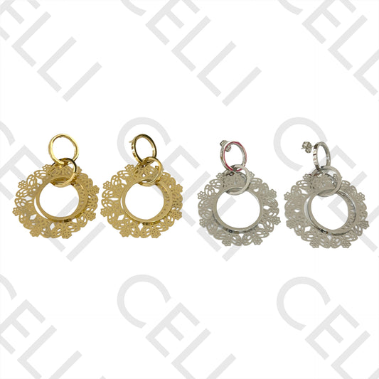 Steel Earring - Flowers