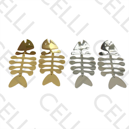 Steel Earring - Fish